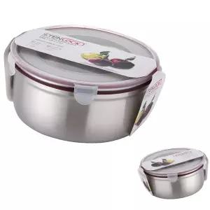 뮤 원형 1P 반찬통 레스 보관용기 스텐 밀폐 3.3L 대형김치통 대용량