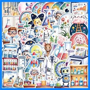 10/30/50PCS 과학 실험실 만화 스티커 DIY 노트북 수하물 스케이트 보드 낙서 데칼 스티커 아이를위한