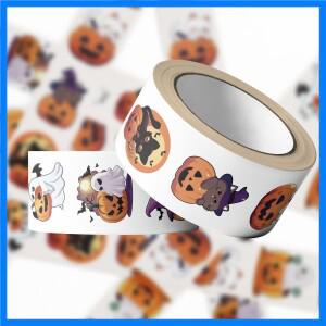 500PCS 만화 축제 할로윈 귀여운 유령 호박 롤 스티커 장식 스케이트 보드 노트북 자동차 DIY 스티커 방수