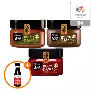 청정원 순창 전통 문옥례 장류 450g 3종(고추장, 된장, 쌈장) 2개 골라담기+(증정)진간장200ml