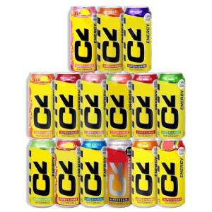 C-4 에너지 드링크 버라이어티 팩, 탄산 무설탕 운동 전 퍼포먼스 드링크, 10온스 팩 12개