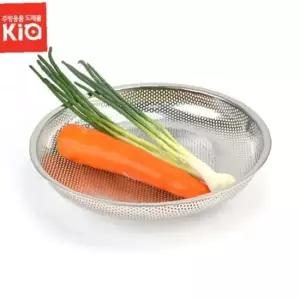 낮은 펀칭 바구니 8호 스텐 원형 채반 채망 소쿠리