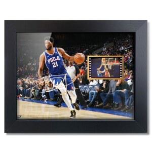 수펜베라 스포츠 팬 포스터 - 사인 조엘 엠비드 액자 미니 필름 사진 디스플레이 인쇄, 농구 팬을 위한 선물 8x6 인치