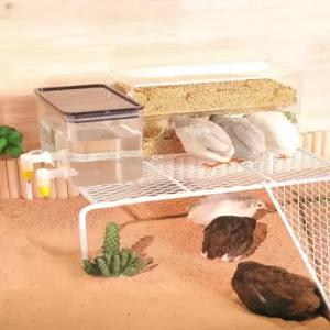 미니 메추리 키우기 모이통 급수대 병아리 사육장 달걀 닭 하우스 소형