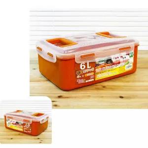 김치냉장고용기 황토누름락6호 플라스틱 반찬통 6L