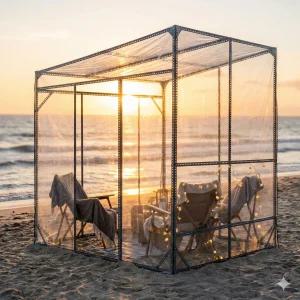 원터치 투명 텐트 pvc 소형 비닐 방수 정원 야외 천막