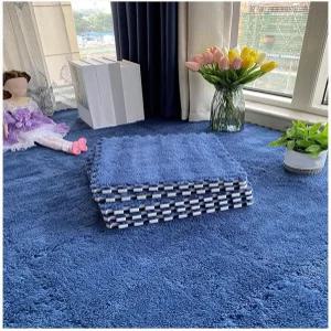 일반적인 24Pcs 플러시 폼 바닥 매트 사각형 연동 카펫 타일 12x12 인치 퍼즐 조각 정사각형 두꺼운 푹신한
