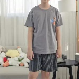 주니어 남아 초등학생 곰돌이 반팔 반바지 세트