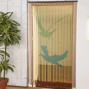 대나무 비즈발 커튼 문발 커텐 인테리어 주방 도어