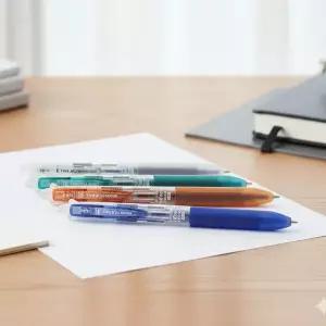 픽스볼 지워지는 3색 볼펜 클립형 12개입 4컬러