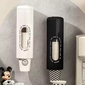 벽부착 종이컵보관함 블랙컵디스펜서 홀더수납함