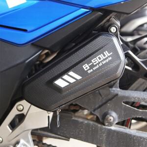 스즈키 GSX-S750 GSX-S1000 블랙 하드 방수 삼각형 사이드 백 범용 오토바이 가방에 적합