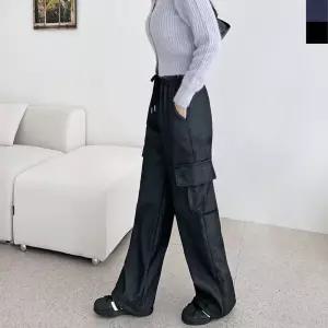 GAA HD-B186W 여자겨울 기모 웜 카고 데님 스트링팬츠