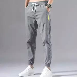 남성 얇은 허리밴딩 팬츠 홈웨어 조거 트레이닝 편한바지 방한바지 남자 깔깔이바지 면바지 패딩