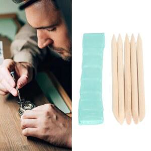 청소용 클레이 바 및 퍼티 공구 키트, 고흡착 안전 소재, 섬세한 부품용 비식성, 전문가용 먼지 그리스 제거, 시계 이동 다이얼 수리, PCB 보기