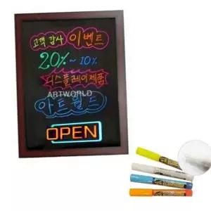 [에이치플러스몰]메뉴판 형광 블랙 보드 칠판 입간판 블랙 보드 카페 홍보