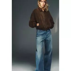 [정품] 자라 자켓 데일리 야상 아웃터 ZARA 페이크 스웨이드 재킷 - 다크 샌드