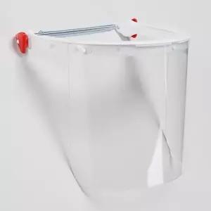 보안면 F-66A 투명 곡면렌즈 안전모 고글 보호면 보안경 내열 현장 안전용품