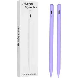 삼성 갤럭시 탭 A9/A8/A7 태블릿용 스타일러스 펜 2개, iOS/Android/Windows용 펜, 듀얼 터치 스크린 펜슬(