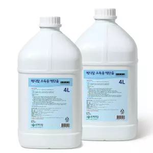 메디탑 소독용 에탄올 83 4L 2개 알콜 알코올 소독세정살균 4리터 두개