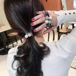 묶음 인기 여성 머리 투 감성 방울 포인트 예쁜 머리-WFHZYOO