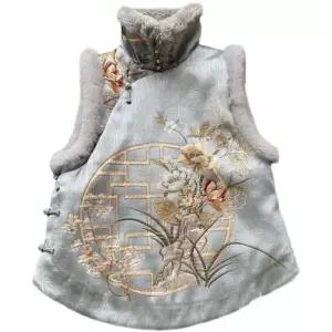 겨울한복조끼 누빔털배자 기모 한복 퓨전 개량