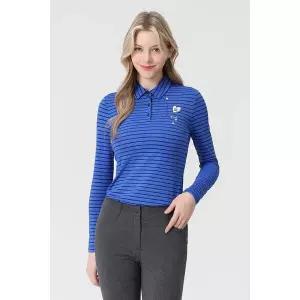 [아웃도어스/엘르골프]여성 스트라이프 폴로 티셔츠_6G25208