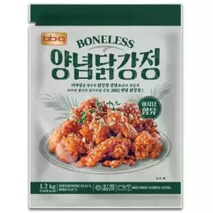BBQ 야자당 양념 닭강정 1.2kg 2개 냉동닭강정 간편안주 대용량