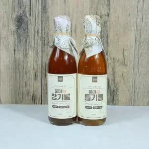 저온압착 중국산 참기름 180ml+들기름 180ml