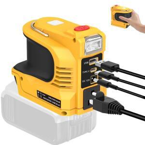 Dewalt DC20V To110V ~ 120V 용 인버터 변환기 180W 배터리 어댑터 USB/Type-C US/EUPlug가있는 구동 콘센