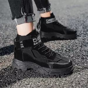 캐주얼 벨크로 남자 신발 스웨이드 워커 남성 운동화 스웨이드스니커즈 데일리워커