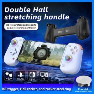 BSP D8 PRO 무선 게임 컨트롤러 PC/PS3/PS4/스위치/안드로이드/iOS 듀얼 홀 스트레칭 게임패드 RGB 라이트