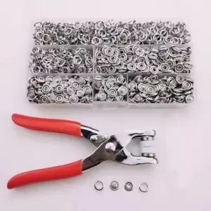 단추펀칭기 옷수선 똑딱이 펀칭기 셀프 수선 스냅단추 100개 보관케이스 펜치세트