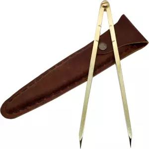 5MoonSUN5의 빈티지 내비게이션 스트레이트 패턴 아티스트 분할기 솔리드 황동 드로잉 도구 전문가용 8인치