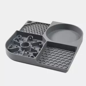 강아지 실리콘 급체방지 식기 2칸 4칸 물그릇 밥세트 고양이 애완동물 자동 디자인 중형 확장형 반려 사료