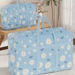 플라워 패브릭 방수 이불정리함 이불가방 이불보관함 캠핑가방 이불가방