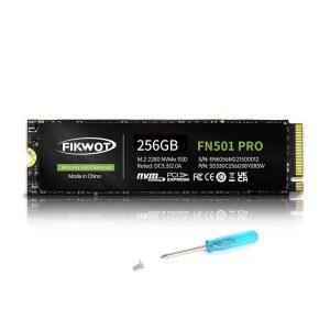 Fikwot FN501 Pro 256GB NVMe SSD - M.2 2280 PCIe Gen3 x4 내장 솔리드 스테이트 드라이브, 그래핀 냉각 스티커, 최대 3,500MB/s, SLC 캐시 3D NAND TLC, 노트북 및 PC 데스크톱과 호환 가능