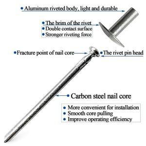 대형 플랜지 알루미늄 블라인드 리벳 모음 키트 팝 오픈 엔드 용 패스너 덕트 보트  하드웨어