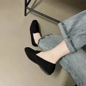 스웨이드 베이직 쿠션감 좋은 여성 페니 로퍼 단화-4fY