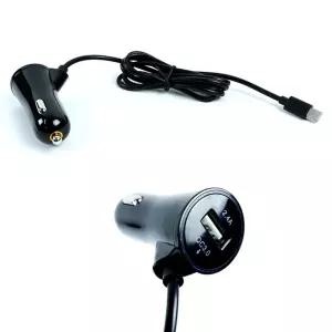 차량용 고속 충전기 시가잭 C타입 케이블 일체형 USB QC3.0 듀얼 스마트폰 충전기