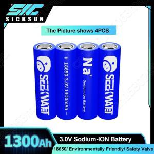 18650 1.3AH 3.0V 1300mAh 나트륨 이온 배터리 A급 새 충전식 장난감 자동차 배용 고사이클 수명 안전