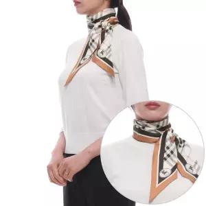 [롯데백화점]버버리 26SS 여성 EKD 체크 실크 스카프 8120320 PEBBLE WHITE 26S