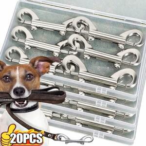 더블 엔디드 훅 아연 스틸 트리거 체인 메탈 클립 카라비너 연결 키 홀더 볼트 스냅 개 목걸이 버클