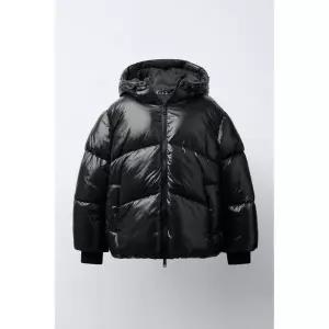 국내배송 ZARA 자라 주니어 키즈 후드 워터 리펠런트 패딩 코트 블랙 5644765800 1538138