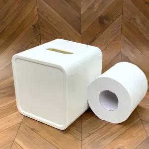 두루마리 사각 휴지케이스 화이트