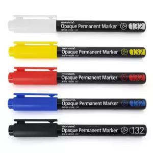 모나미 네임펜 불투명 132 (5색 택1) 마카 매직 필기도구 필기류 네임펜