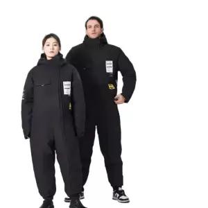 오토바이 방한복 우주복 배달대행 용품 겨울 블랙 L 일반 지퍼 미포함 60kg 이하 프리
