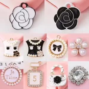 슬리퍼파츠끼우기 슬리퍼 펄 리본 보석 슬리퍼파츠 꽃 야광파츠