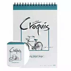 크로키북 105g 크로키스케치노트 A4 80매 그린 스케치북