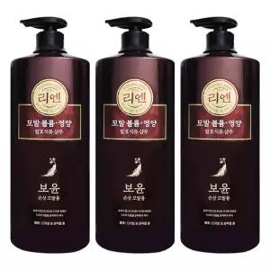 리엔 보윤 모발 볼륨영양 샴푸 손상 모발용 1000mL x 3개